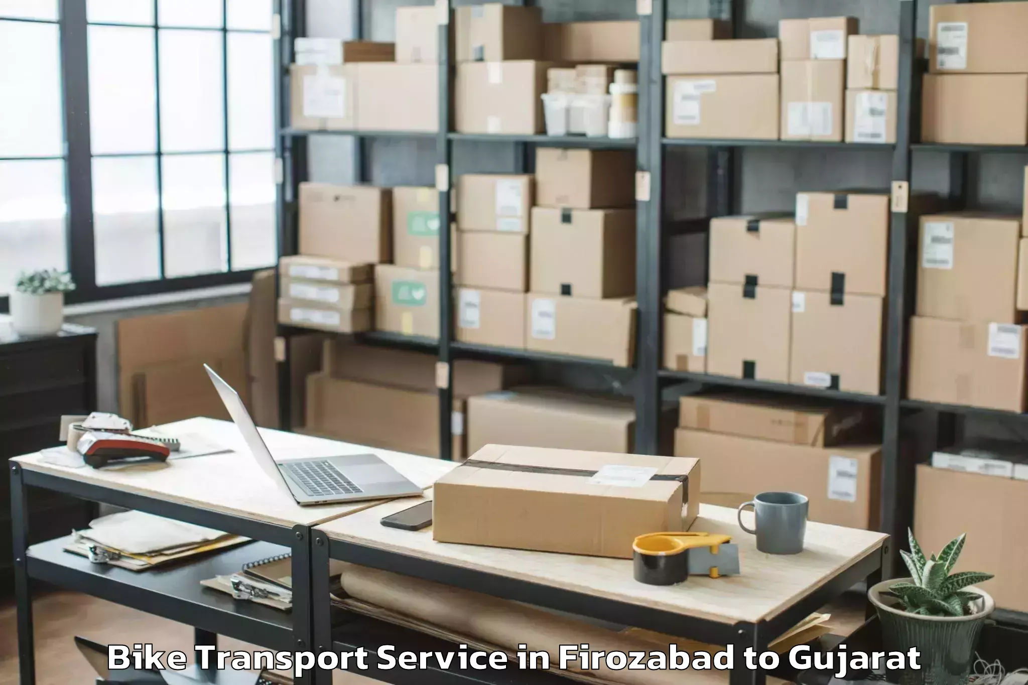 Expert Firozabad to Himatnagar Bike Transport